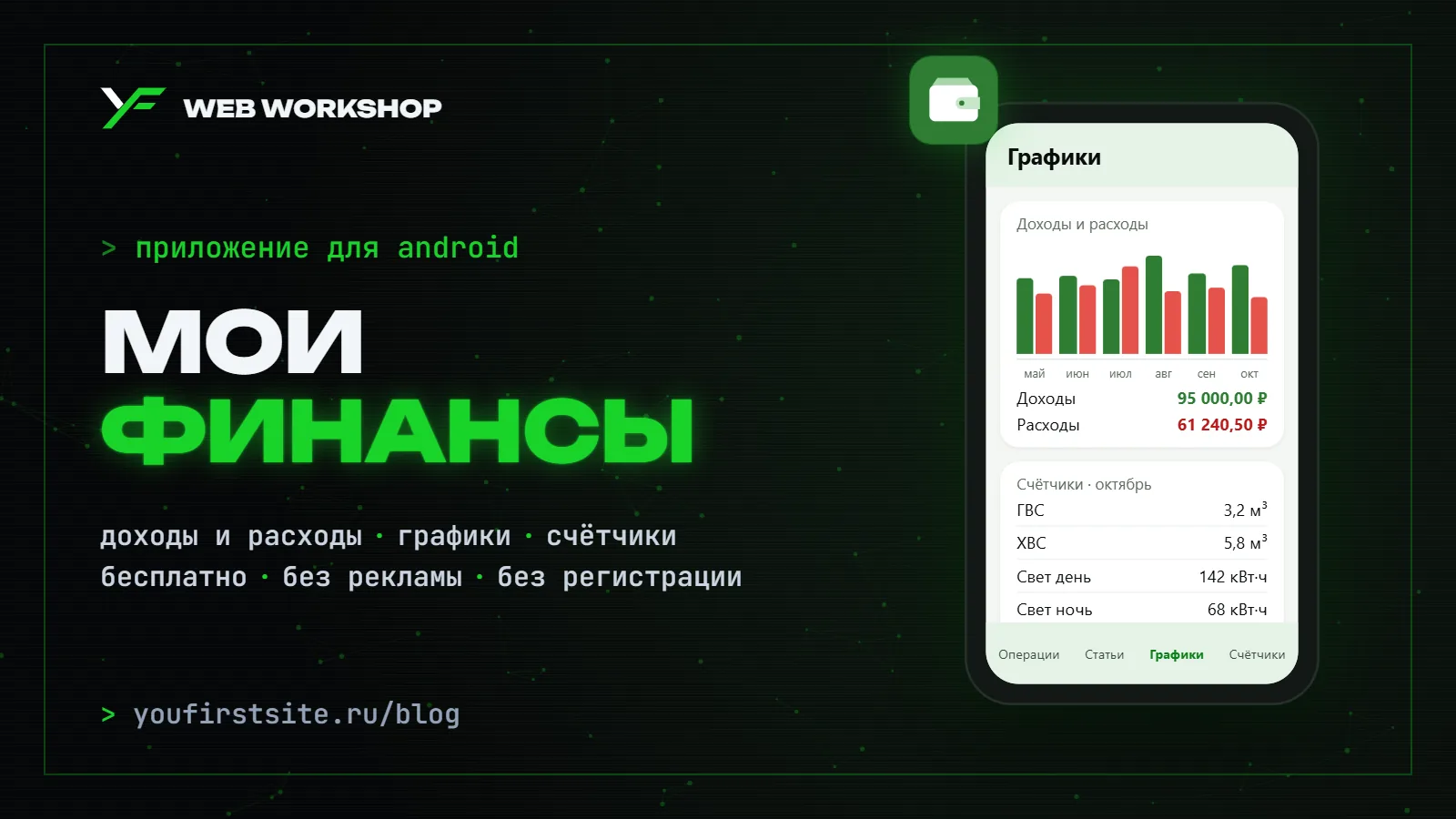 «Мои финансы» — бесплатное приложение для учёта доходов и расходов на Android